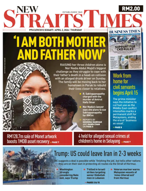 Cover of New Straits Times