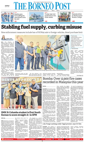 Cover of The Borneo Post (Sarawak)