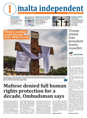 Cover of Malta Independent