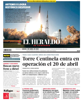 Cover of El Heraldo de Chihuahua
