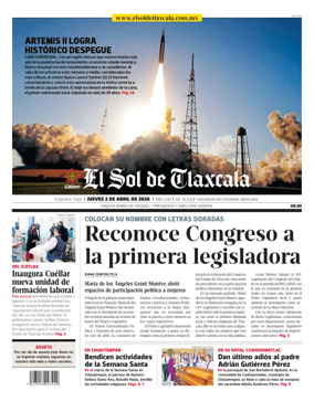 Cover of El Sol de Tlaxcala