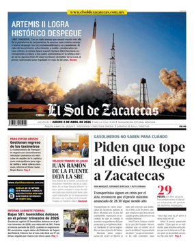 Cover of El Sol de Zacatecas
