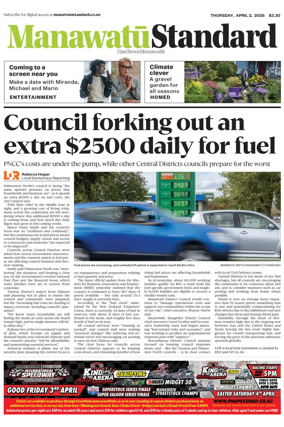 Cover of Manawatu Standard