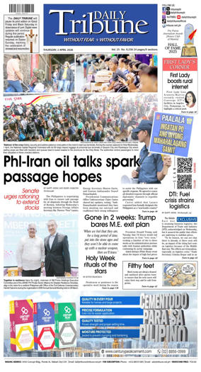 Cover of Daily Tribune (Philippines)