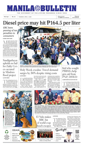 Cover of Manila Bulletin
