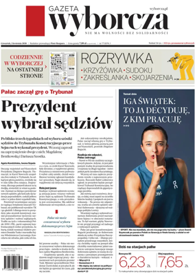 Cover of Gazeta Wyborcza