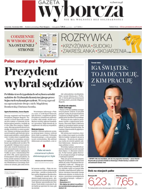 Cover of Gazeta Wyborcza Stoleczna