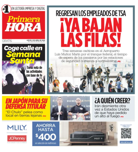 Cover of Primera Hora
