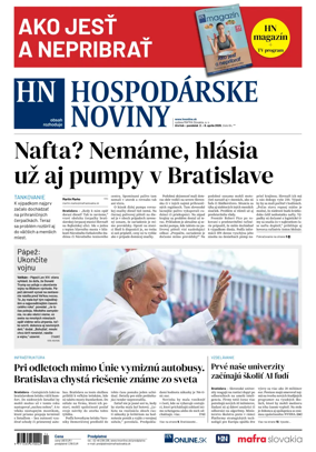 Cover of Hospodarske noviny