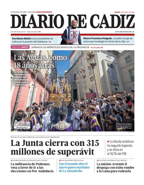Cover of Diario de Cadiz