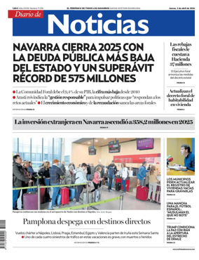 Cover of Diario de Noticias (Spain)
