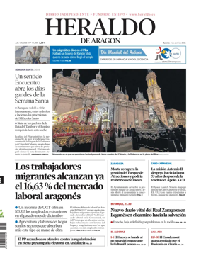 Cover of Heraldo de Aragon