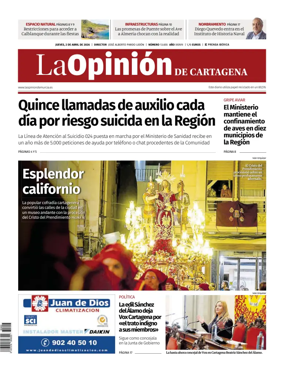 Cover of La Opinion de Murcia (Cartagena)