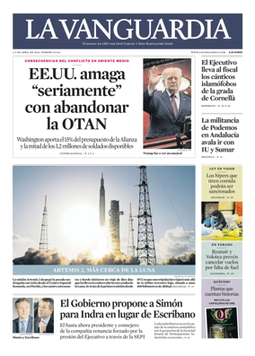 Cover of La Vanguardia