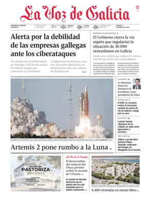 Cover of La Voz de Galicia (A Coruna)