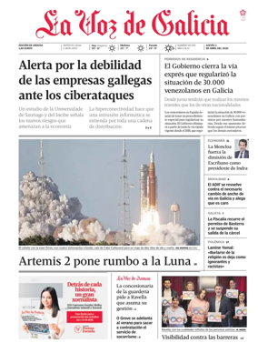 Cover of La Voz de Galicia (Arousa)