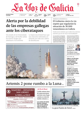 Cover of La Voz de Galicia (Ferrol)