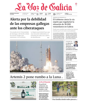 Cover of La Voz de Galicia (Pontevedra)