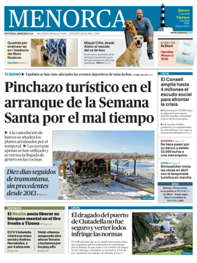 Cover of Menorca Diario Insular