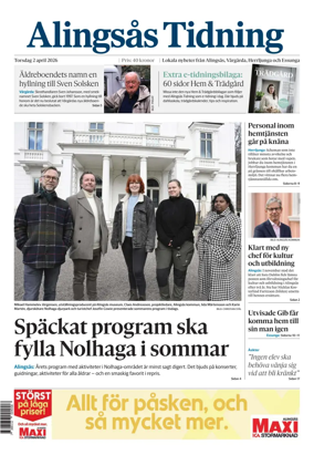 Cover of Alingsas Tidning