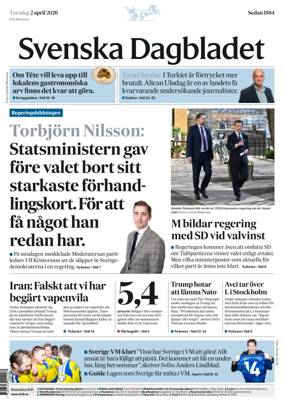 Cover of Svenska Dagbladet