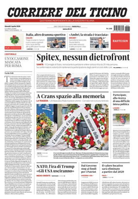 Cover of Corriere del Ticino