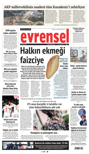 Cover of Evrensel Gazetesi