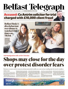 Cover of Belfast Telegraph