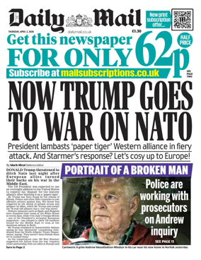 Cover of Daily Mail