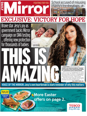 Cover of Daily Mirror (Northern Ireland)