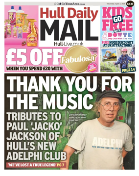 Cover of Hull Daily Mail