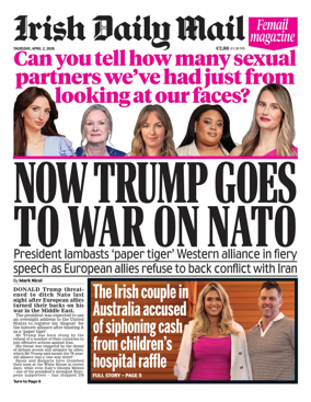Cover of Irish Daily Mail