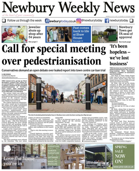 Cover of Newbury Weekly News