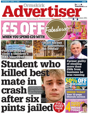 Cover of Ormskirk Advertiser