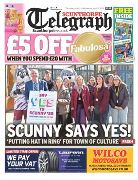Cover of Scunthorpe Telegraph