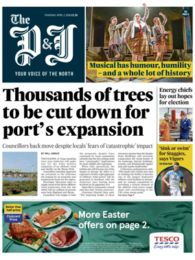 Cover of The Press and Journal (Inverness Highlands and Islands)