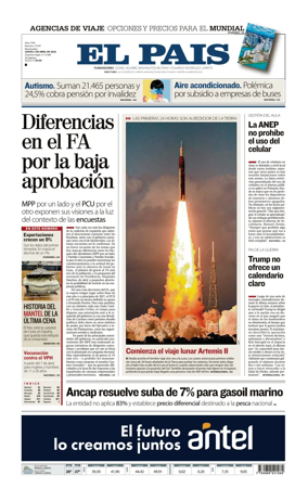 Cover of El Pais (Uruguay)