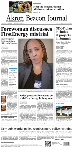 Cover of Akron Beacon Journal