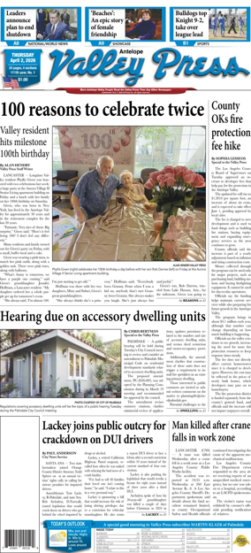 Cover of Antelope Valley Press