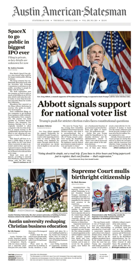 Cover of Austin American-Statesman