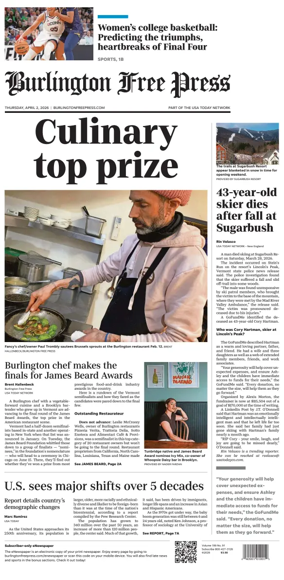 Cover of Burlington Free Press