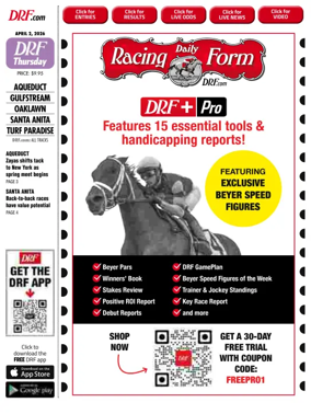 Cover of Daily Racing Form National Digital Edition