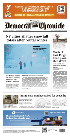 Cover of Democrat and Chronicle