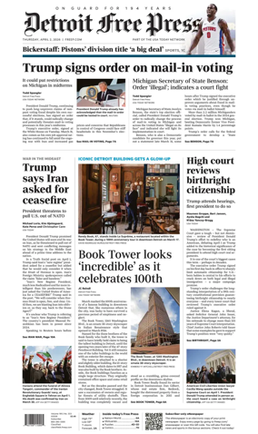 Cover of Detroit Free Press