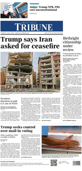 Cover of Great Falls Tribune