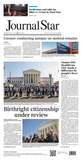 Cover of Journal Star (Peoria)