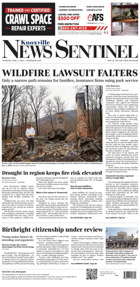 Cover of Knoxville News Sentinel