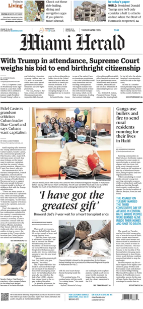 Cover of Miami Herald