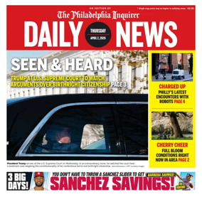 Cover of Philadelphia Daily News