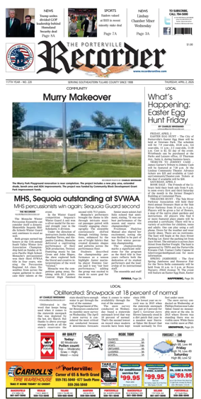 Cover of Porterville Recorder